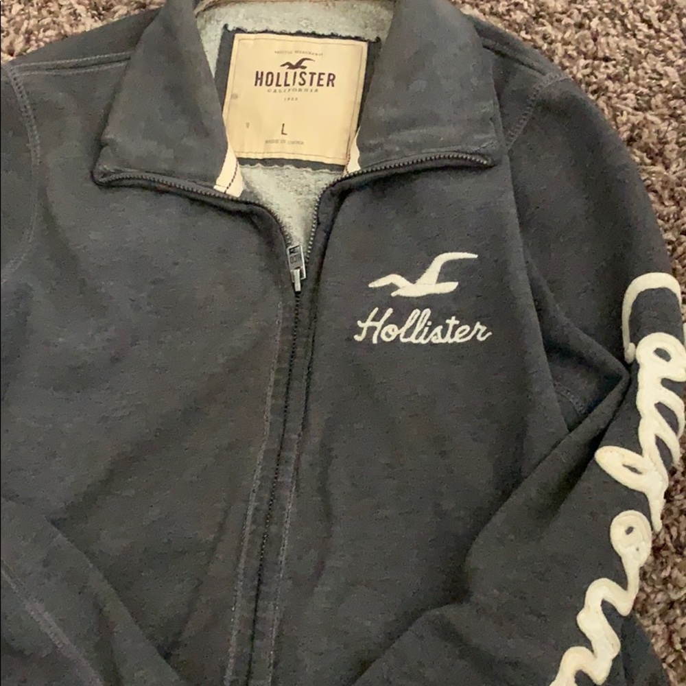 large hollister zip up